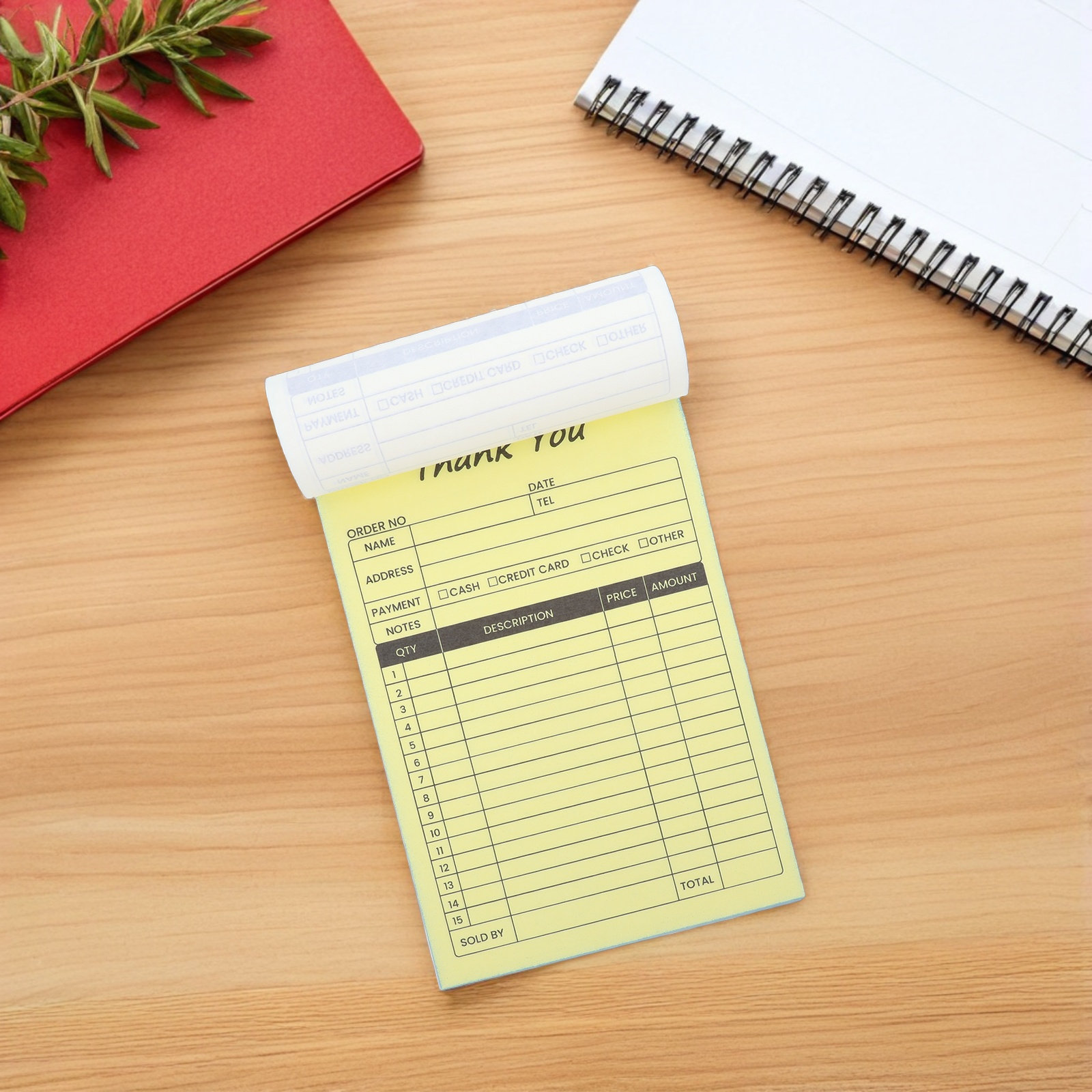 Carbon Copy Book - 2Pcs Business Invoice Receipt Book 2