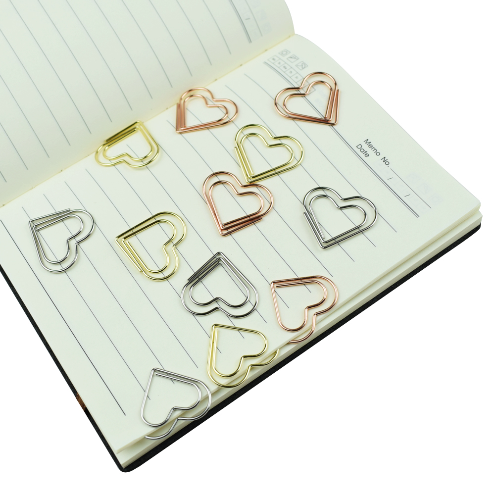 12-Piece Set Heart Paper Clips - Binder Clip Assorted recension och pris