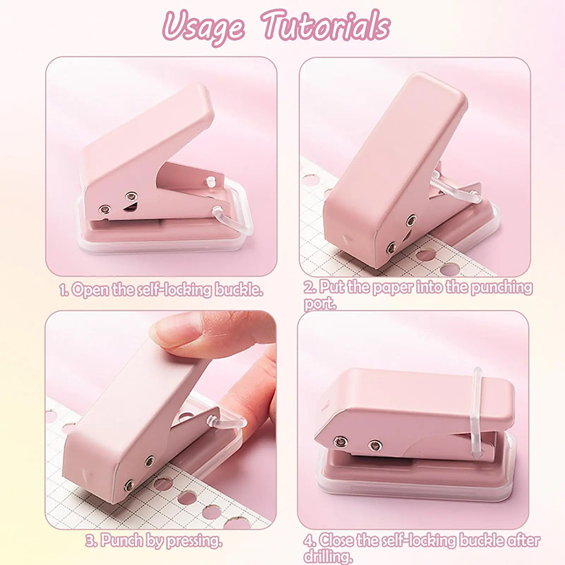Mini Kawaii 1-Hole Paper Punch - Office Supply Office Stationery Items recension och pris