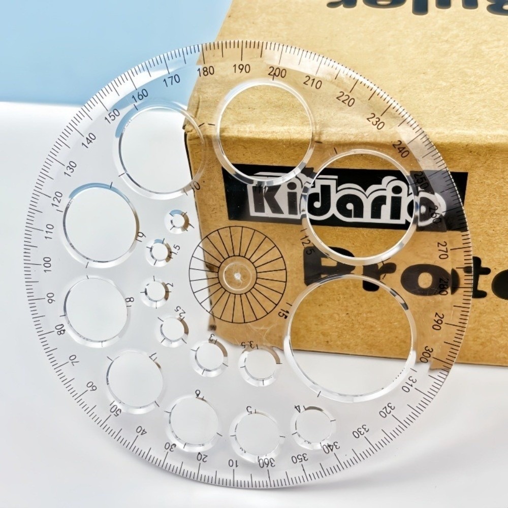 Circular Scale Plastic Ruler T - Ruler Set Transparent recension och pris