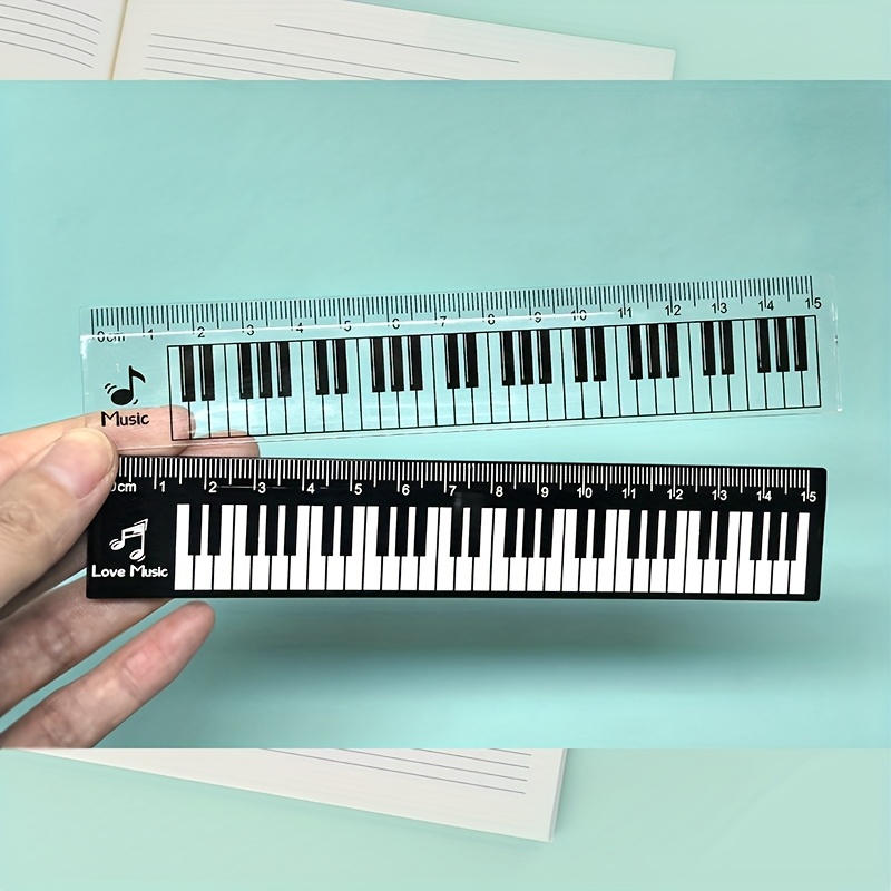 2Pcs/Set 15cm Piano Keyboard P - Ruler Set Transparent recension och pris