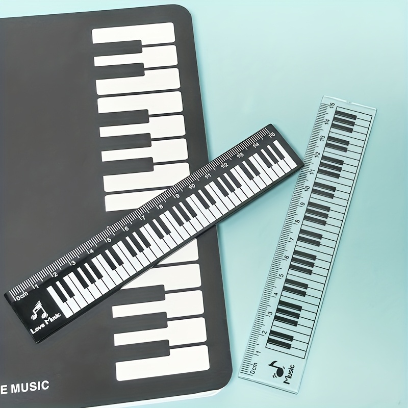 2Pcs/Set 15cm Piano Keyboard P - Ruler Set Transparent recension och pris