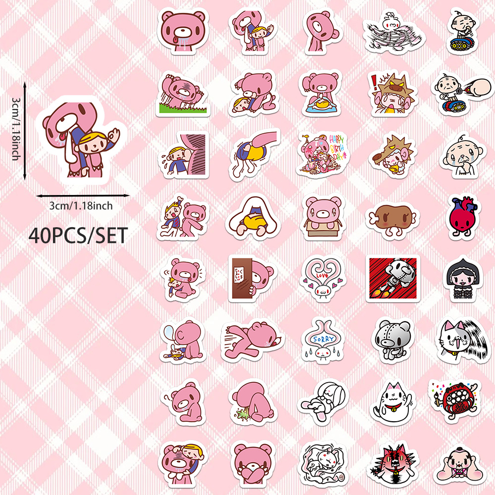 40pcs Cartoon Gloomy Bear & CH - Memo Pad Sticky recension och pris