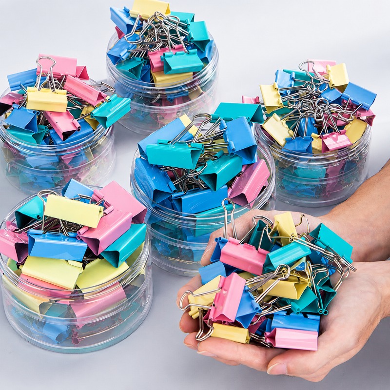 Colorful Metal Binder Clips, A - Binder Clip Assorted recension och pris