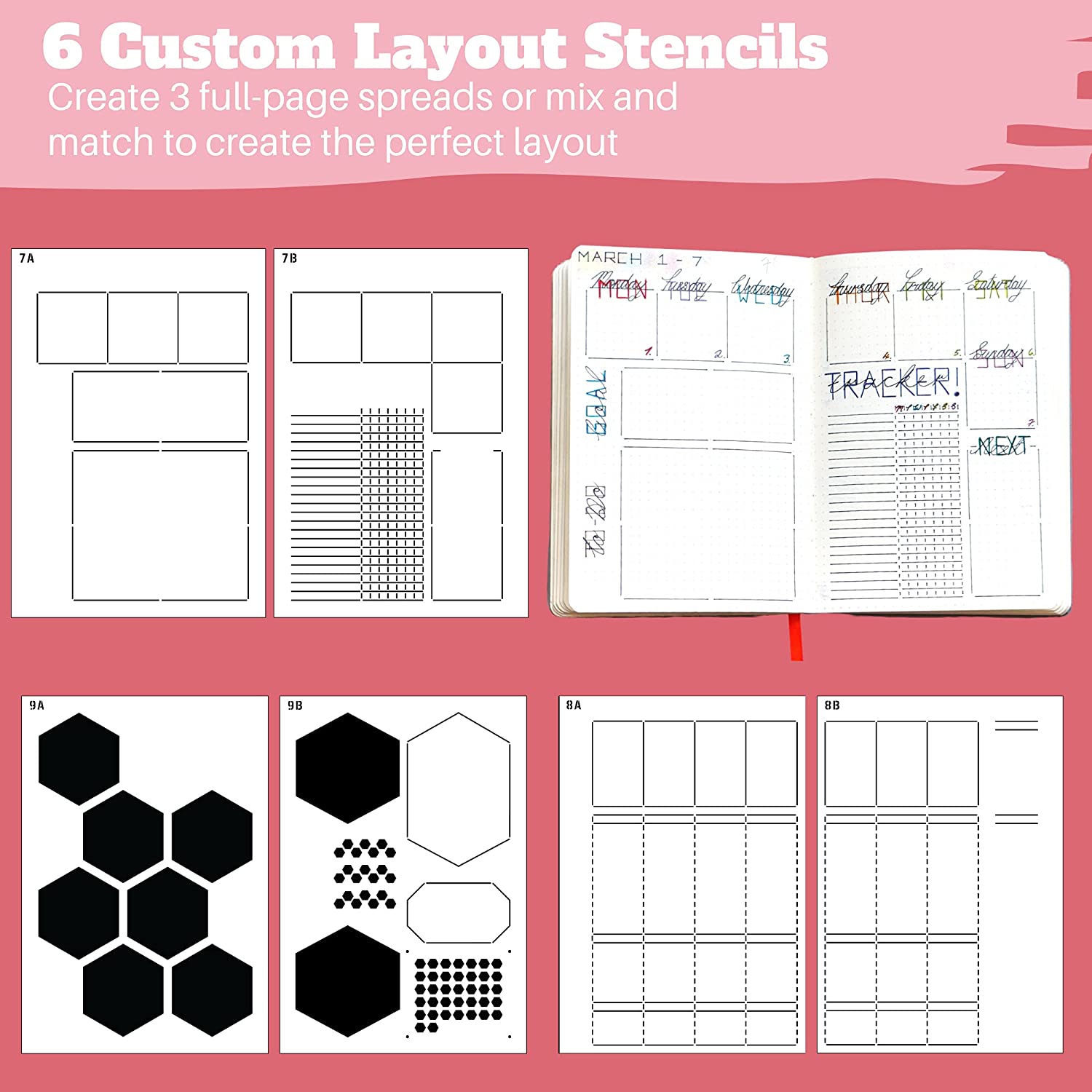6Pack Reusable Plastic Weekly  - Notebook Dotted A5 recension och pris