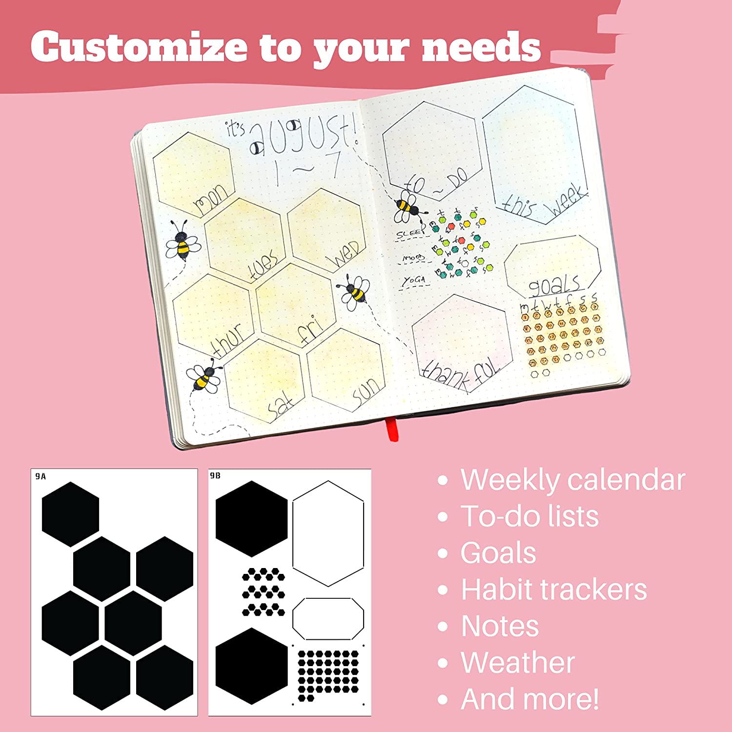 6Pack Reusable Plastic Weekly  - Notebook Dotted A5 recension och pris