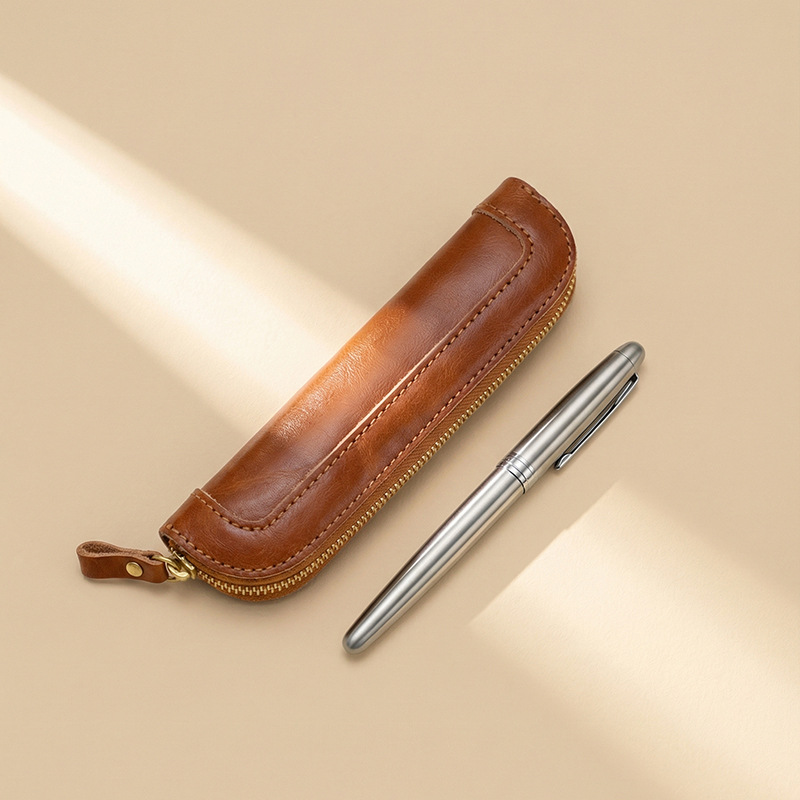 Vintage vegetable-tanned Leath - Tan Stationery & Office Supply recension och pris