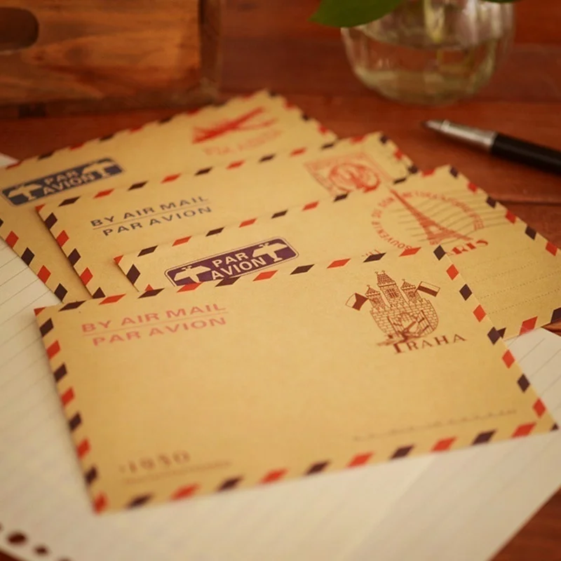 10pcs 9.7*7.5cm  Retro Popular - Letter Envelope Kraft recension och pris