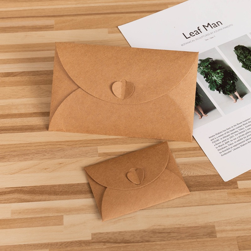 10Pcs Gold Foil Heart Kraft Pa - Letter Envelope Kraft recension och pris