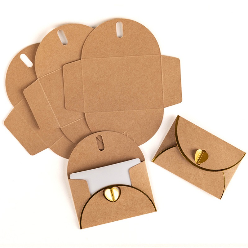 10Pcs Gold Foil Heart Kraft Pa - Letter Envelope Kraft recension och pris