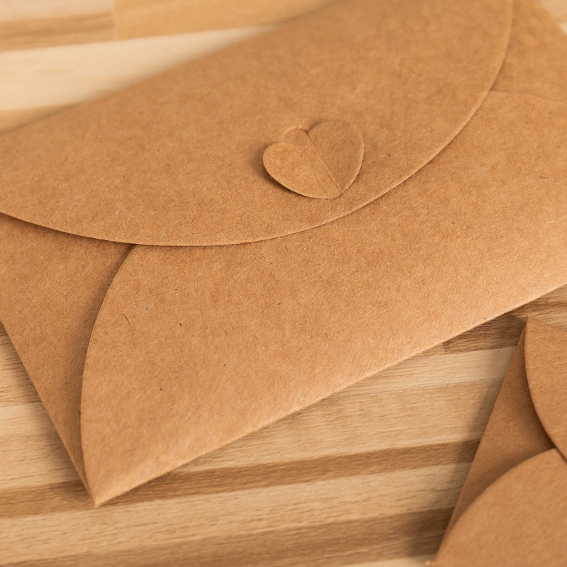10Pcs Gold Foil Heart Kraft Pa - Letter Envelope Kraft recension och pris