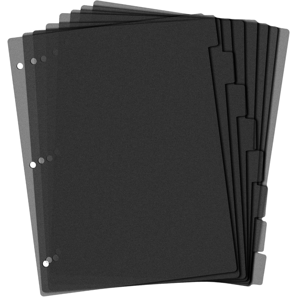 8 Tab Black Plastic Binder Div - Index Tab Divider recension och pris