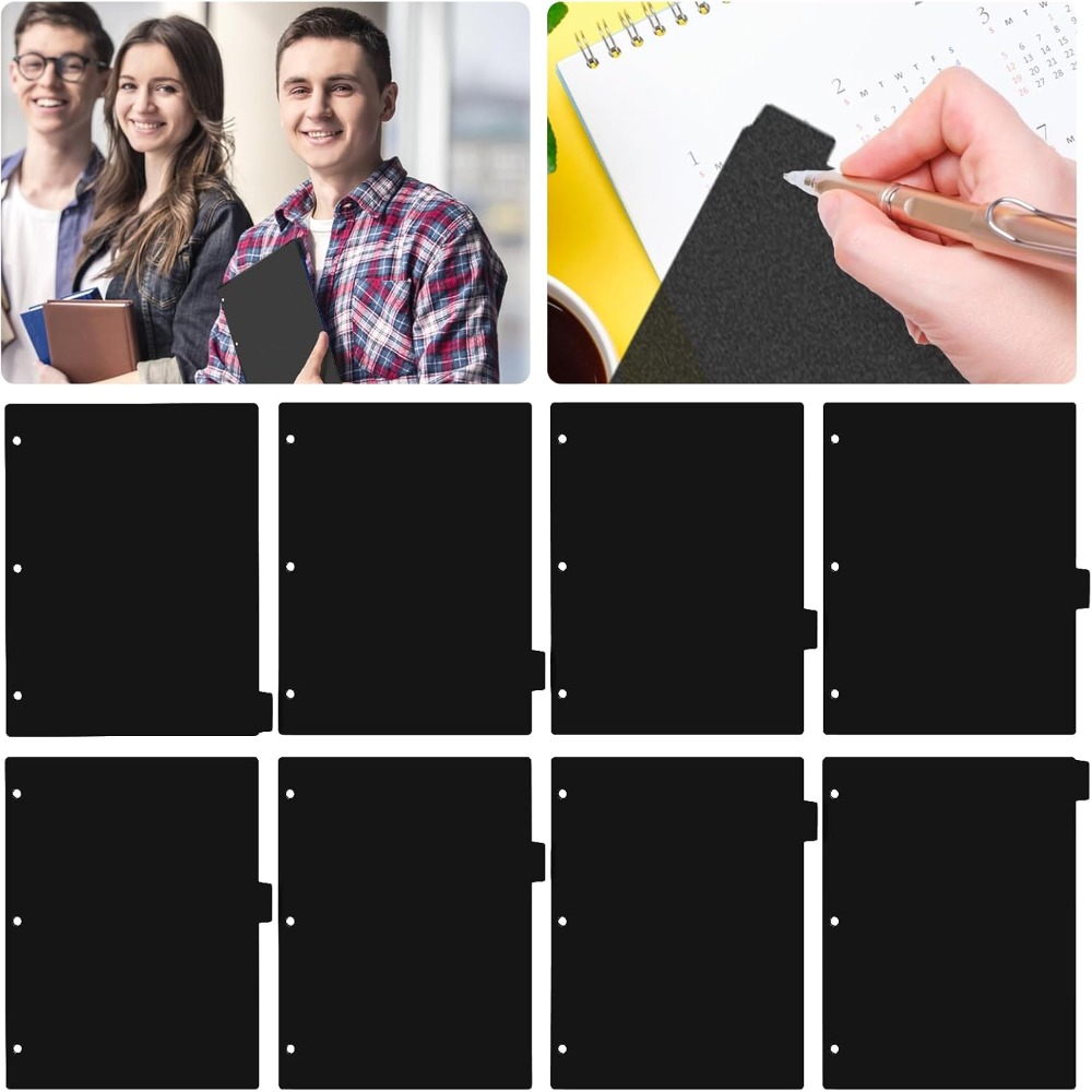 8 Tab Black Plastic Binder Div - Index Tab Divider recension och pris