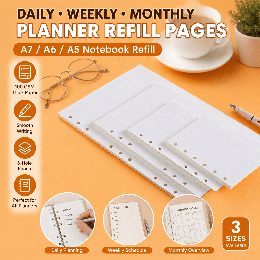 A5 A6 A7 Planner Refill Pages  - Notebook Dotted A5 recension och pris