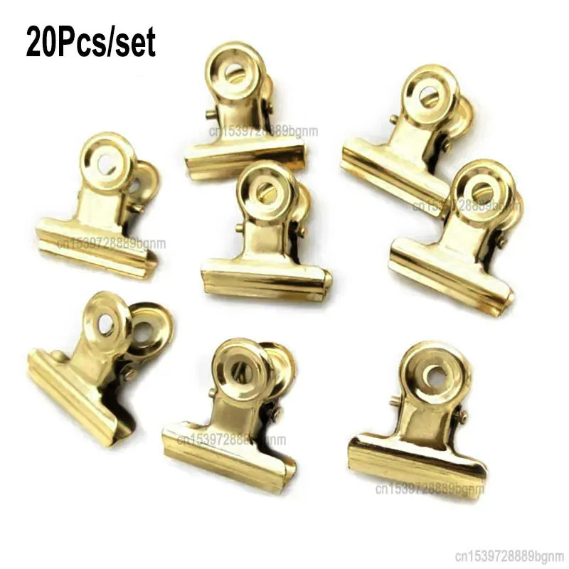 20PCS/Set 21mm*23mm Round Meta - Binder Clip Assorted recension och pris