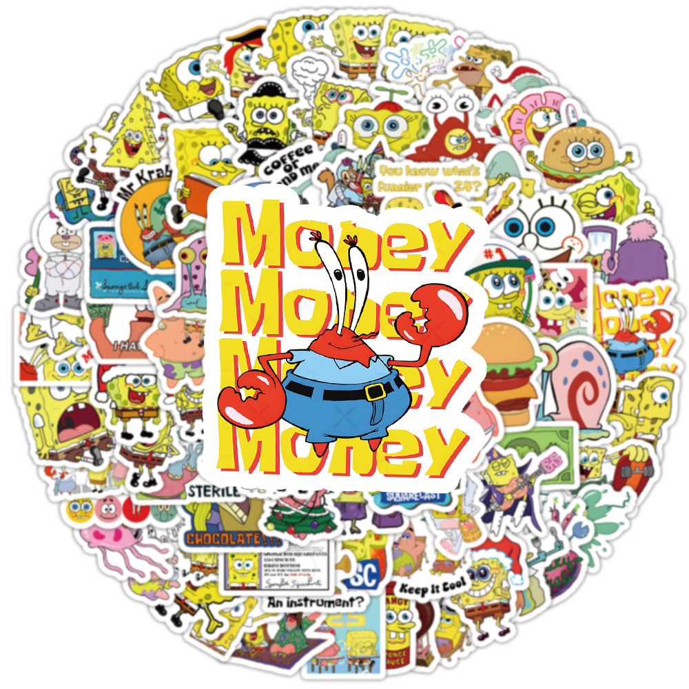100pcs Kawaii SpongeBob Cartoo - Memo Pad Sticky recension och pris
