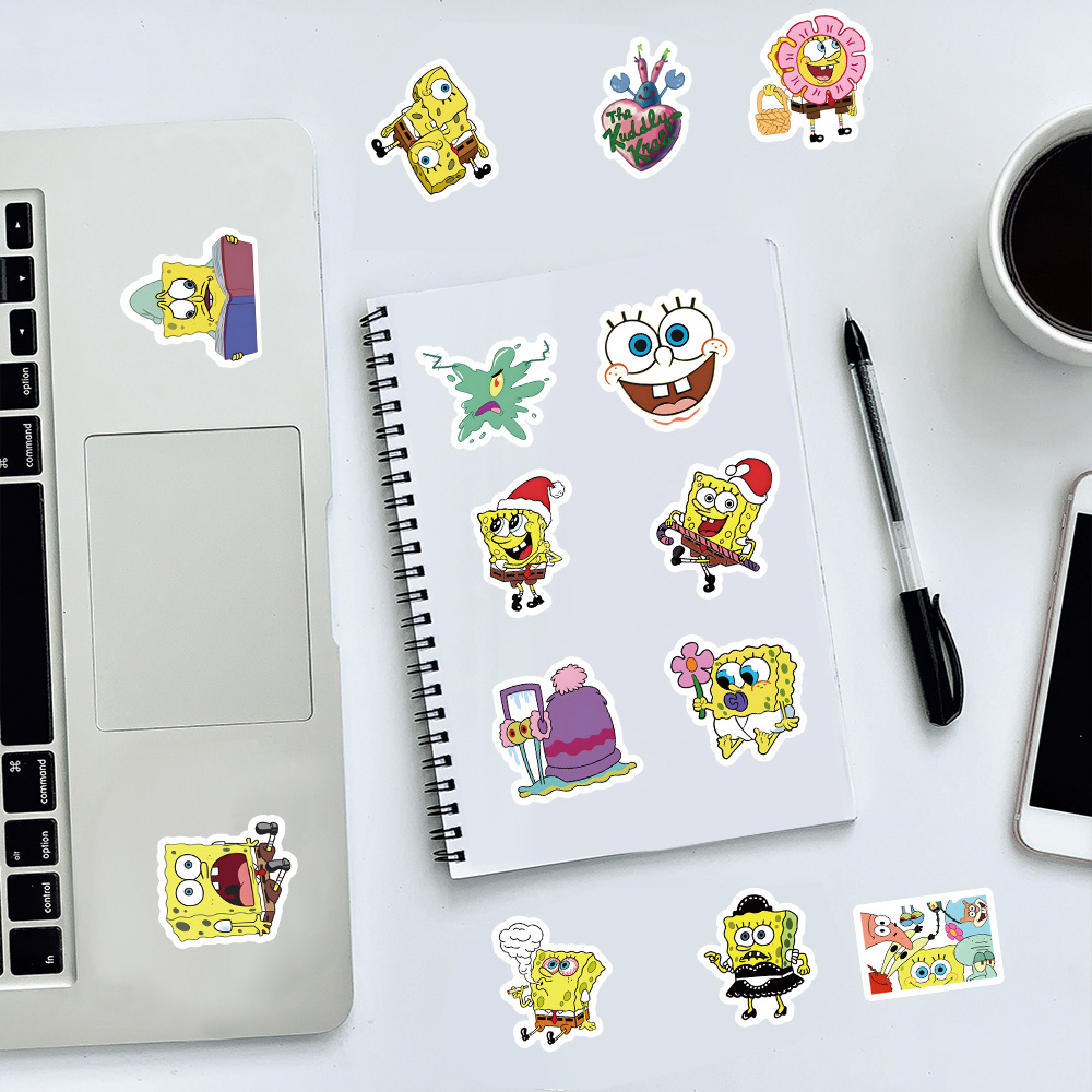 100pcs Kawaii SpongeBob Cartoo - Memo Pad Sticky recension och pris