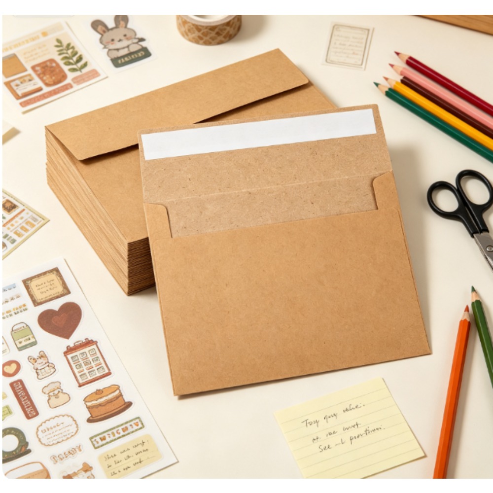50-pack kraft paper envelopes  - Letter Envelope Kraft recension och pris