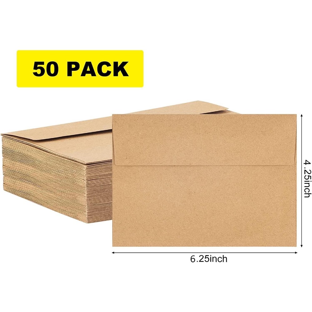 50-pack kraft paper envelopes  - Letter Envelope Kraft recension och pris