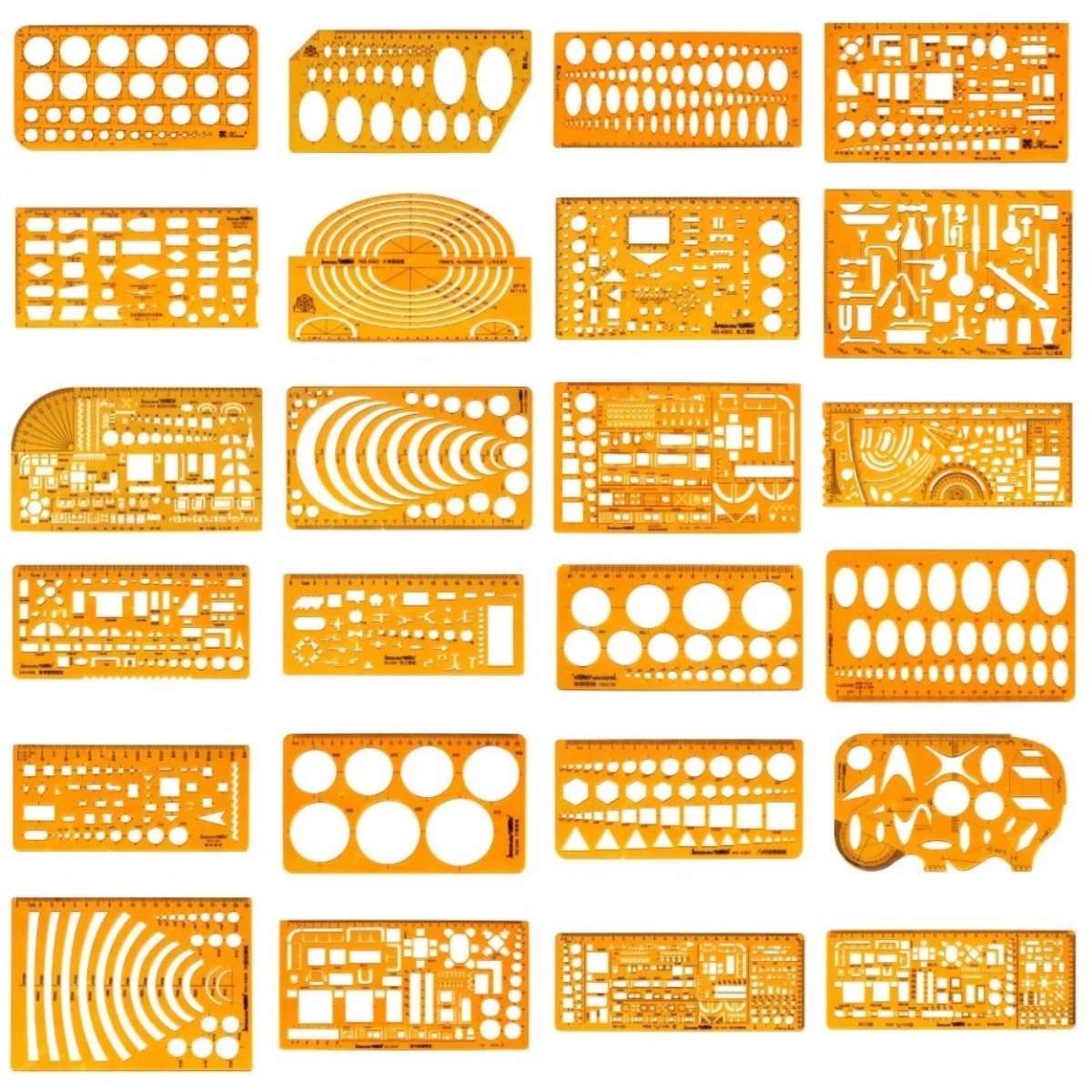 Geometric Drawing Template Set - Ruler Set Transparent recension och pris