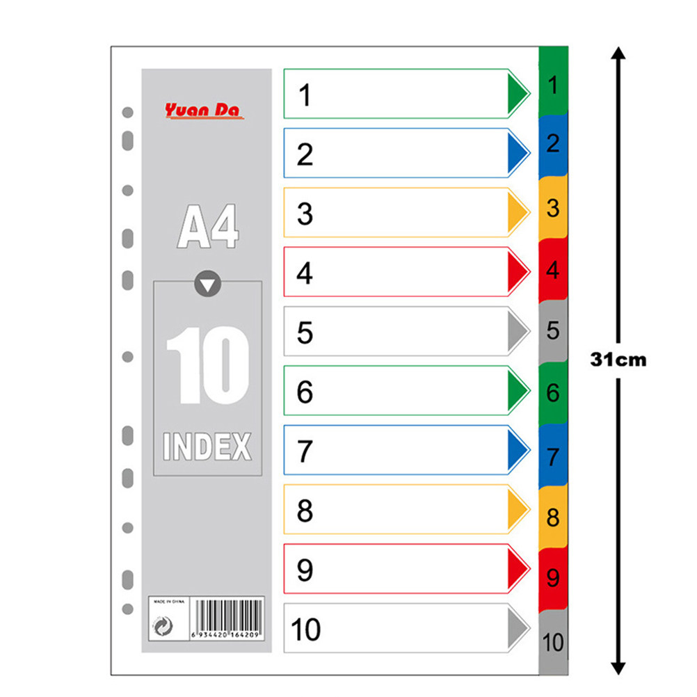 40Pcs A4 Bright Color Index Ta - Index Tab Divider recension och pris