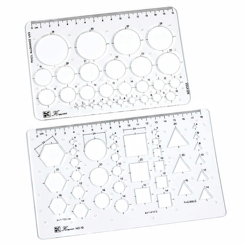 Transparent drawing size squar - Ruler Set Transparent recension och pris