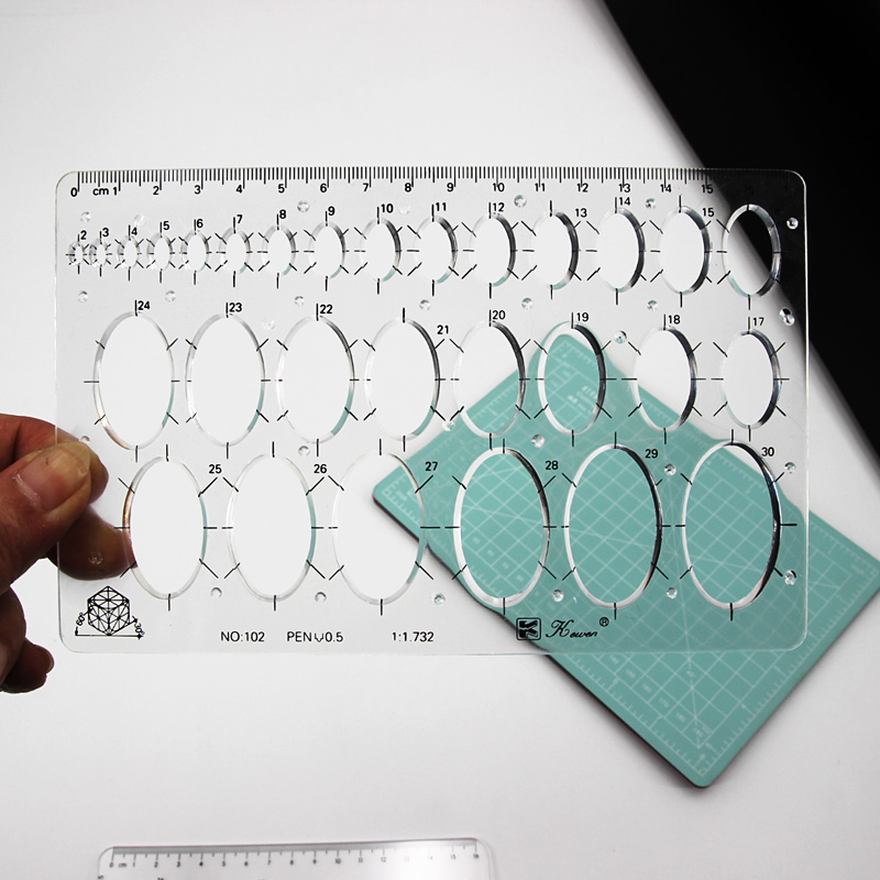 Transparent drawing size squar - Ruler Set Transparent recension och pris