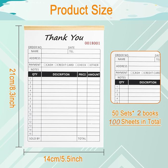 Thank You Receipt Book 2 Part  - Carbon Copy Book recension och pris