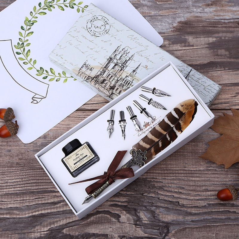 Retro Feather Dip Pen Writing  - Fountain Pen Ink recension och pris