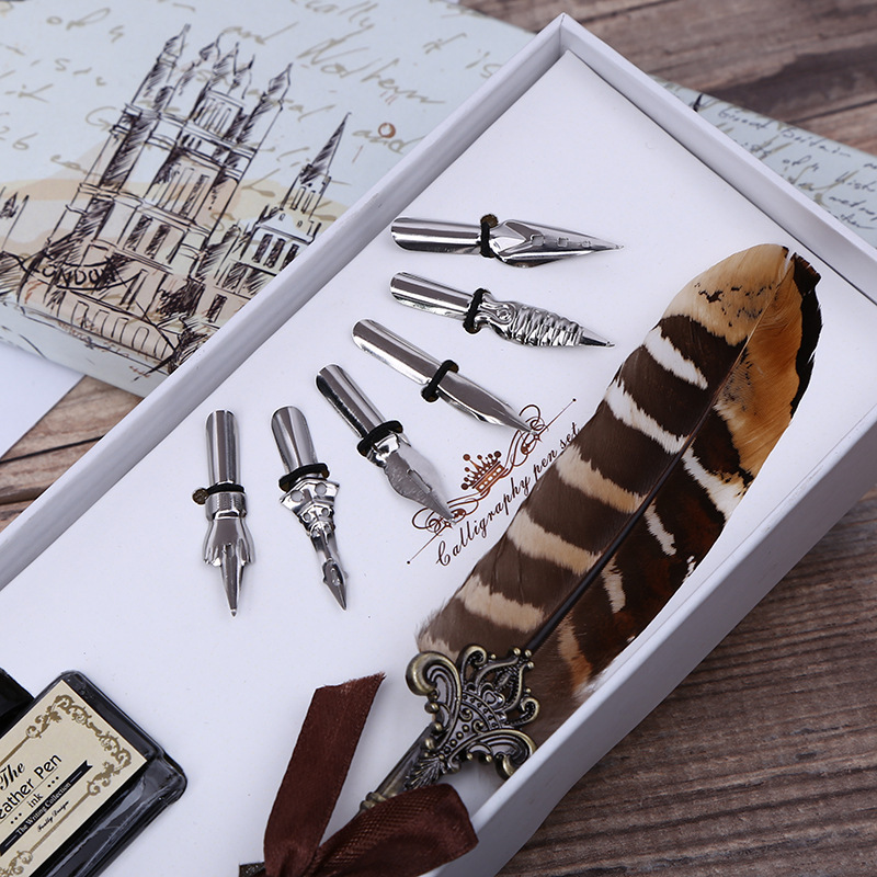 Retro Feather Dip Pen Writing  - Fountain Pen Ink recension och pris