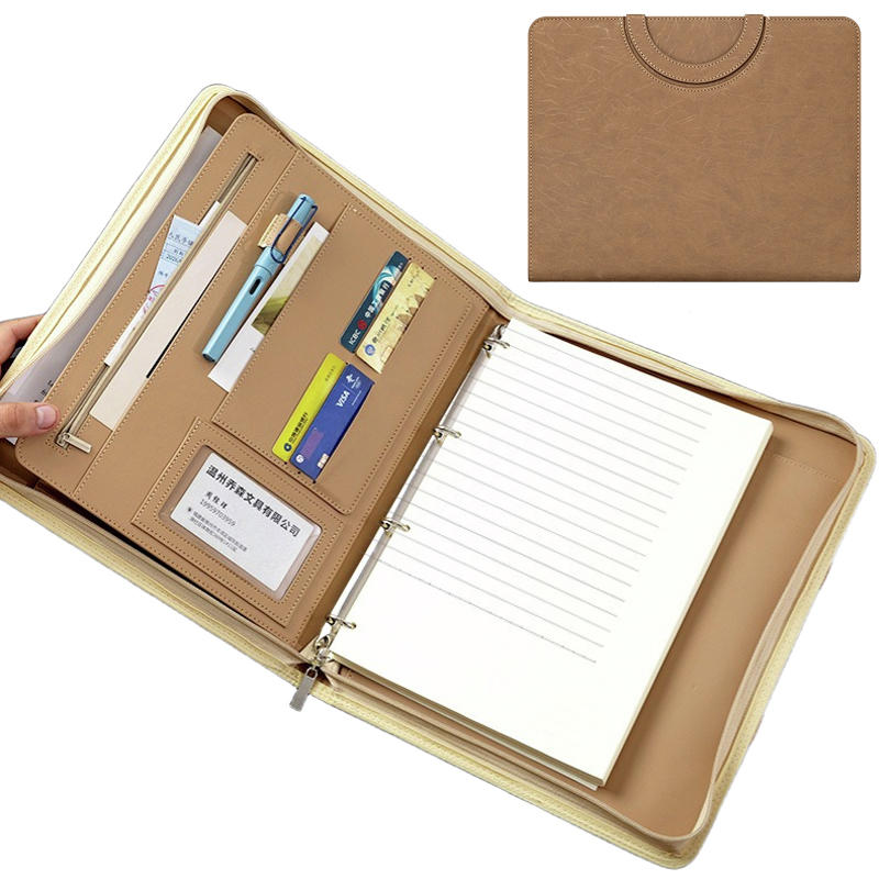 Multifunctional A4 PU Leather  - Binder Clip Assorted recension och pris