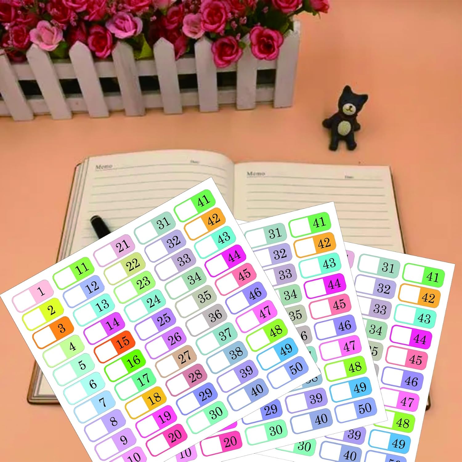 1 to 50 Number Index Labels Mu - Index Tab Divider recension och pris