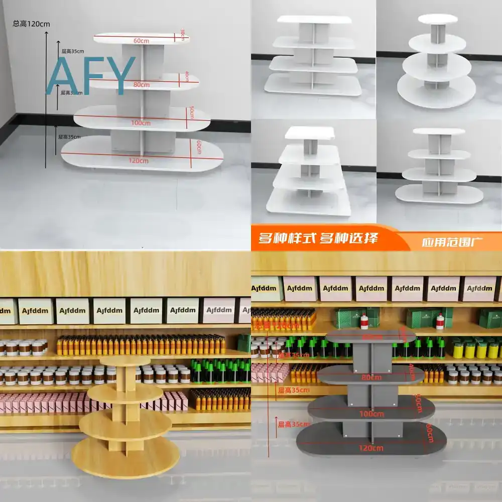 Wooden Round Cabinet for Super - Stationery And Office Supply Stores recension och pris