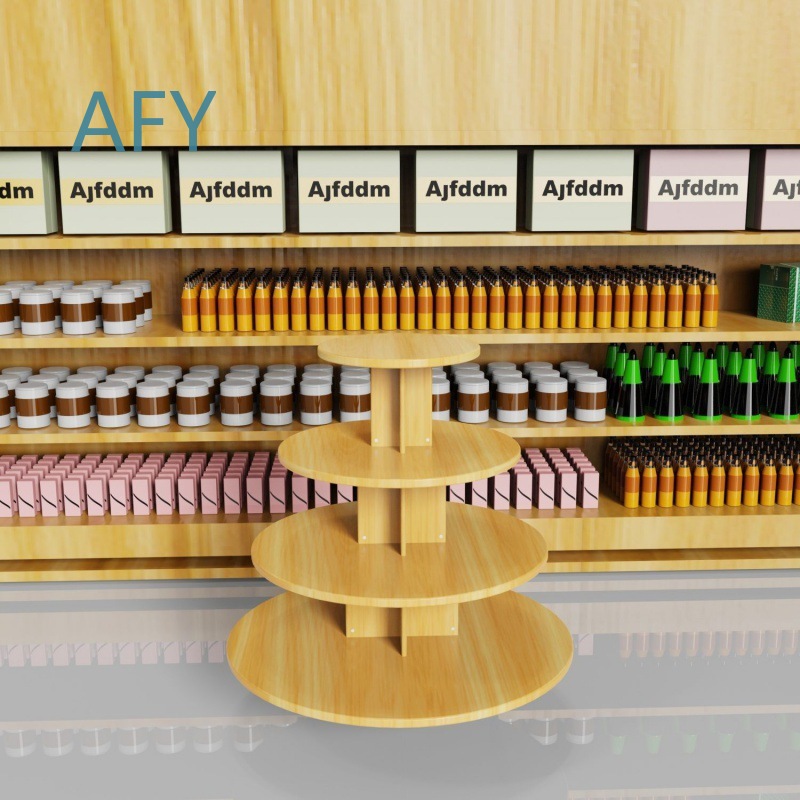 Wooden Round Cabinet for Super - Stationery And Office Supply Stores recension och pris