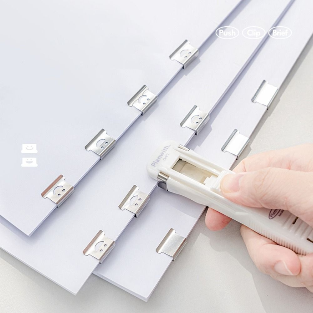 Smile Design Push Paper Clip N - Binder Clip Assorted recension och pris