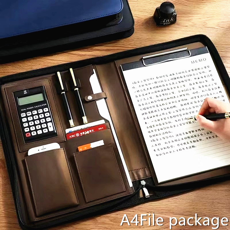 PU Leather Portafolio A4 Docum - Portfolio Folder Zip recension och pris
