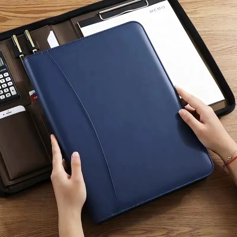 PU Leather Portafolio A4 Docum - Portfolio Folder Zip recension och pris
