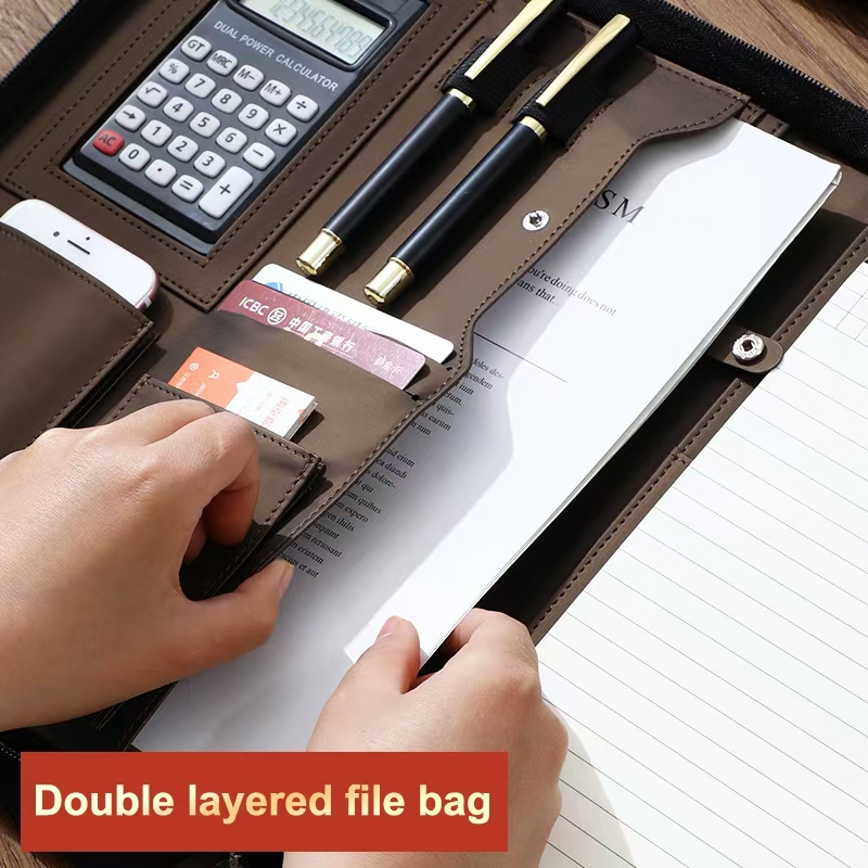 PU Leather Portafolio A4 Docum - Portfolio Folder Zip recension och pris