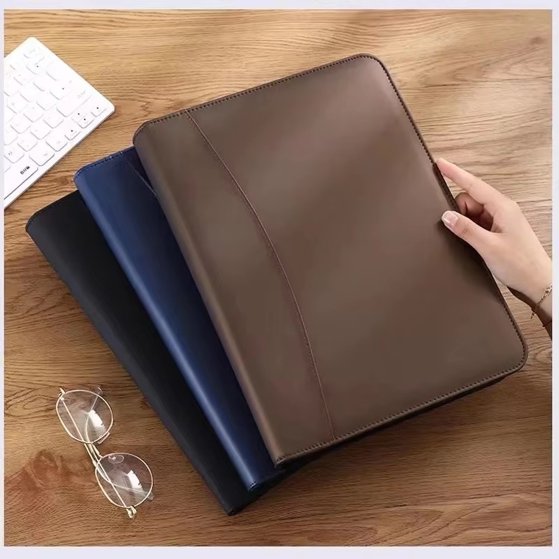 PU Leather Portafolio A4 Docum - Portfolio Folder Zip recension och pris